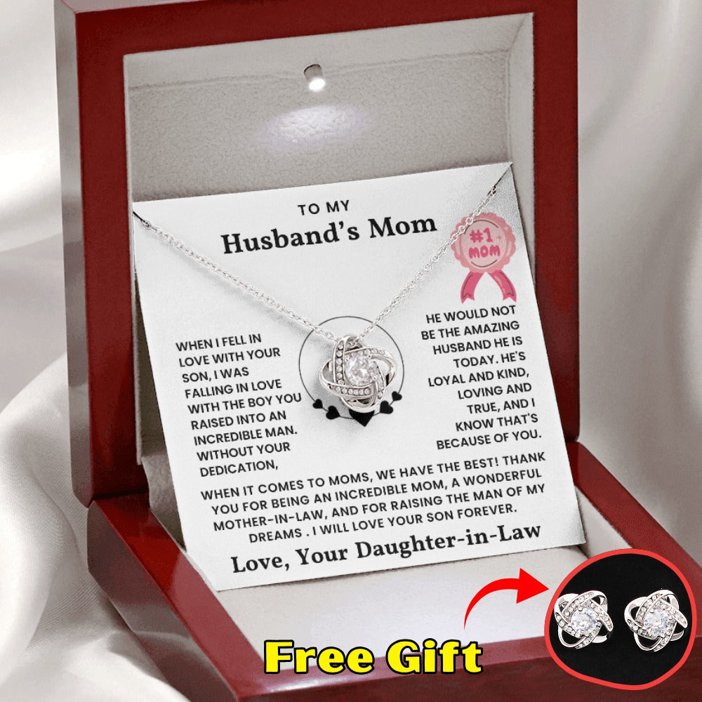 To My Husband's Mom - Thank You For Being An Incredible Mom - Necklace