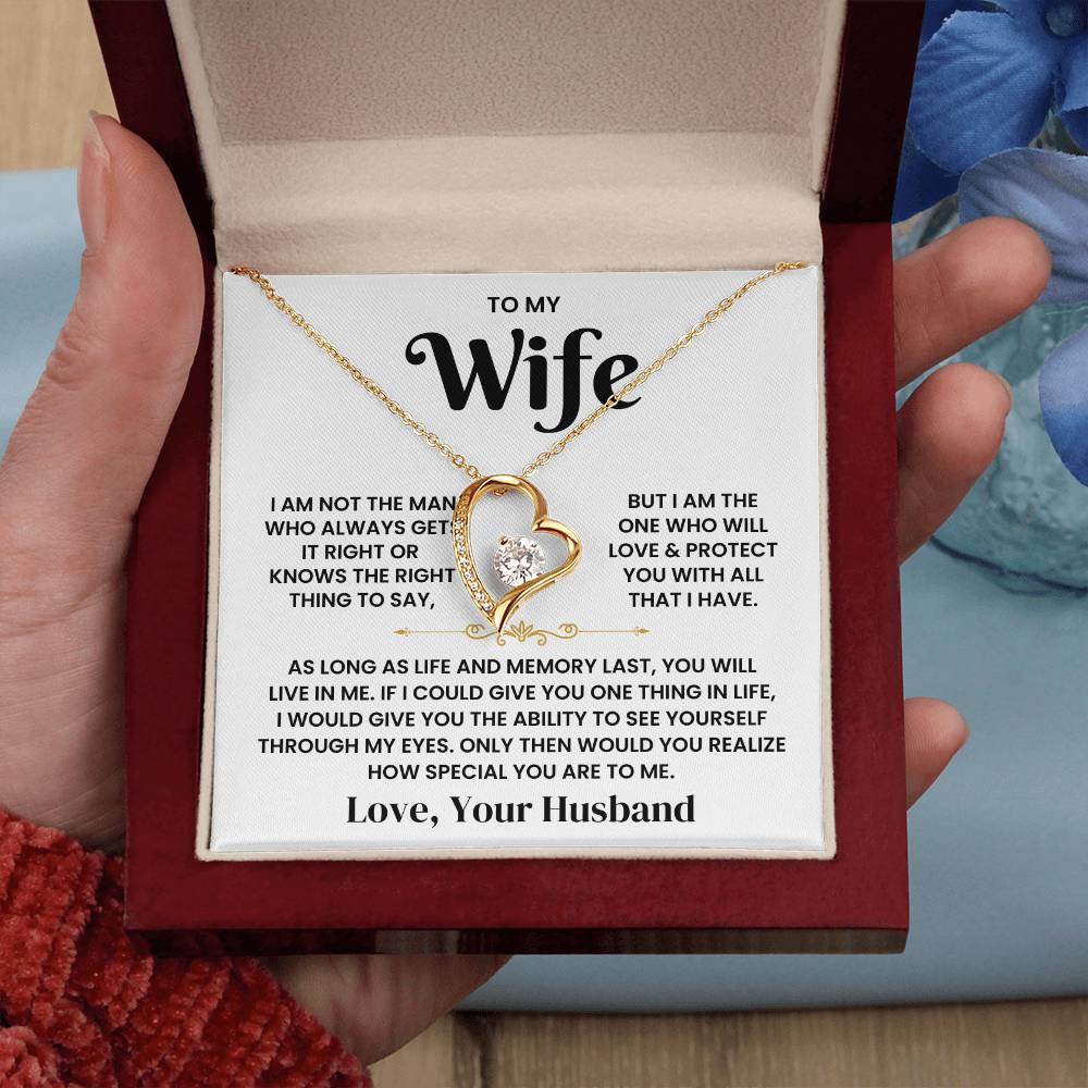 To My Wife-Loveknot Necklace-As Long As Life