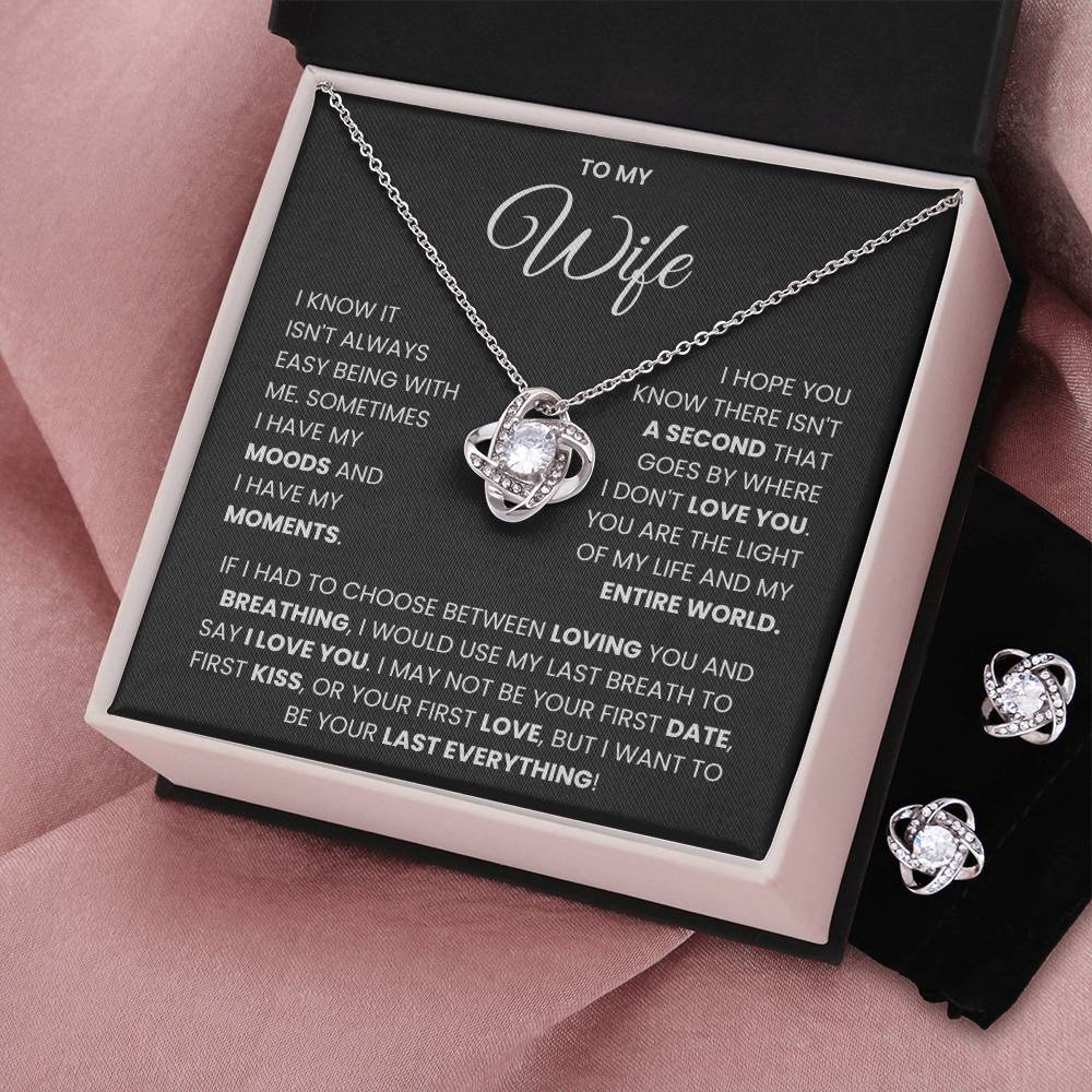 To My Wife- Loveknot Necklace-You Are The Light Of My Life