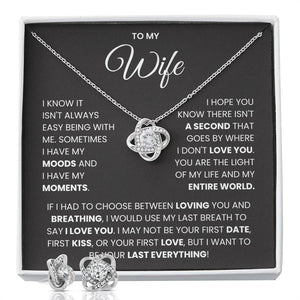 To My Wife- Loveknot Necklace-You Are The Light Of My Life