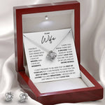 To My Wife- Loveknot Necklace Set- I Can't Promise To Love You