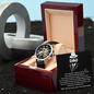 Funny Fathers Day Message Card with Watch - Men's Openwork Watch