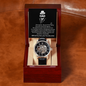 Funny Fathers Day Message Card with Watch - Men's Openwork Watch