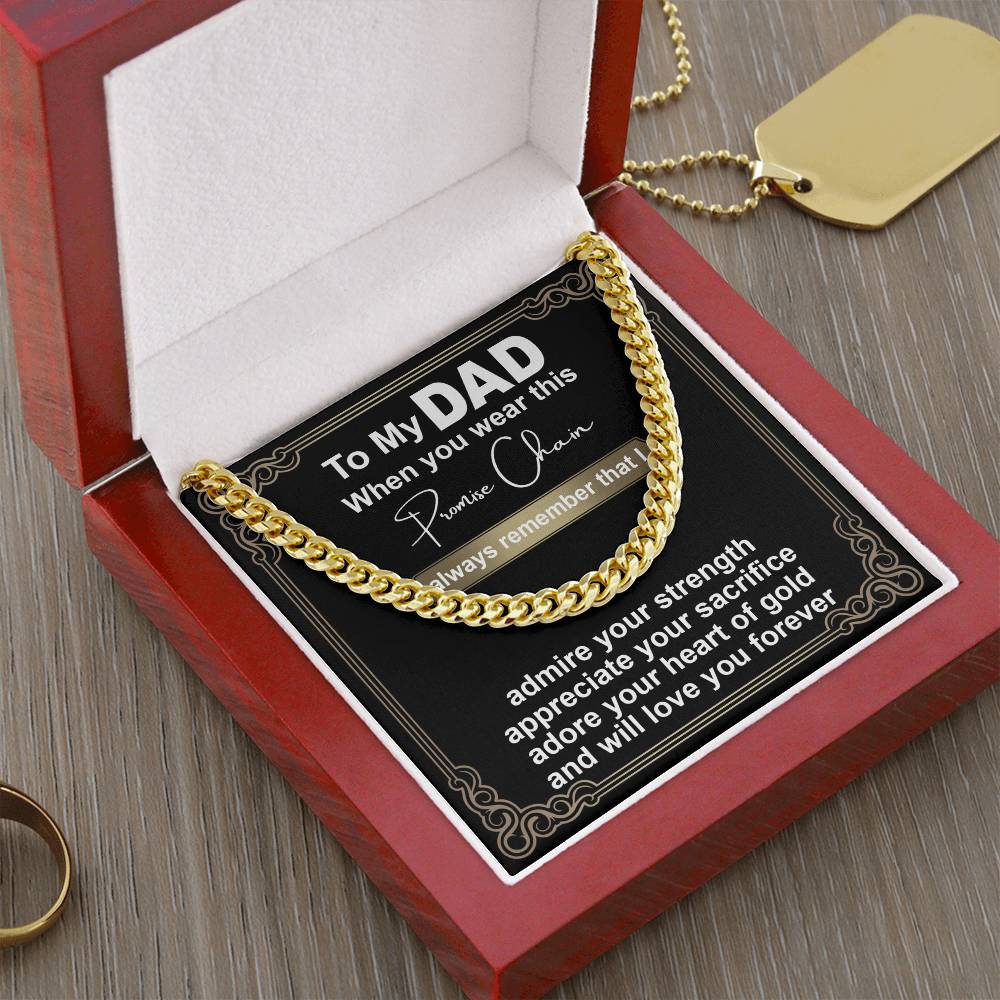 Dad-Promise Chain-Cuban Link Chain