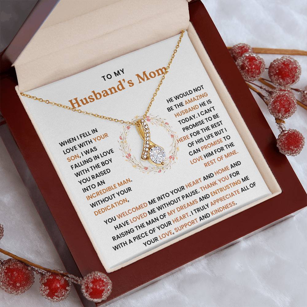 To My Husband;s Mom- Forever Love Necklace- Thank You for Raising The Man of My Dreams