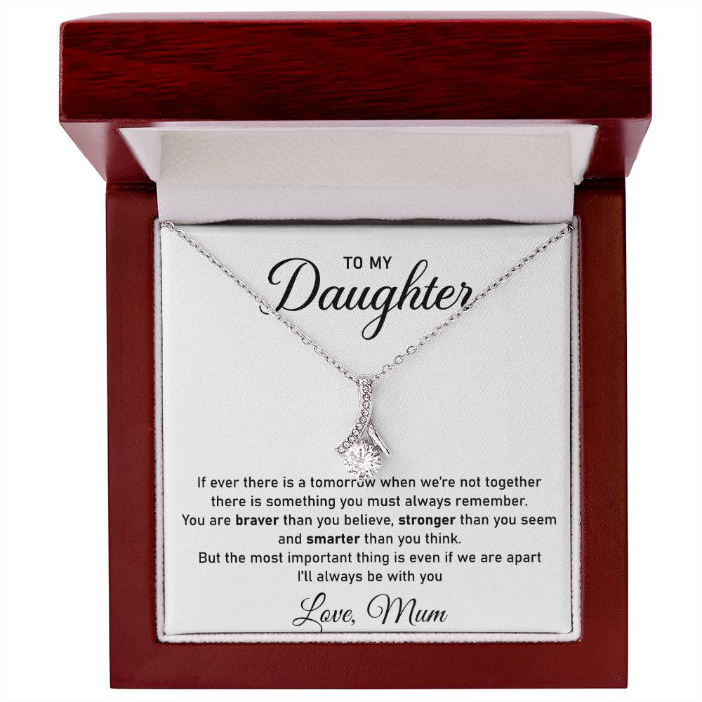 To My Daughter- Loveknot Necklace- I Will Always be With You
