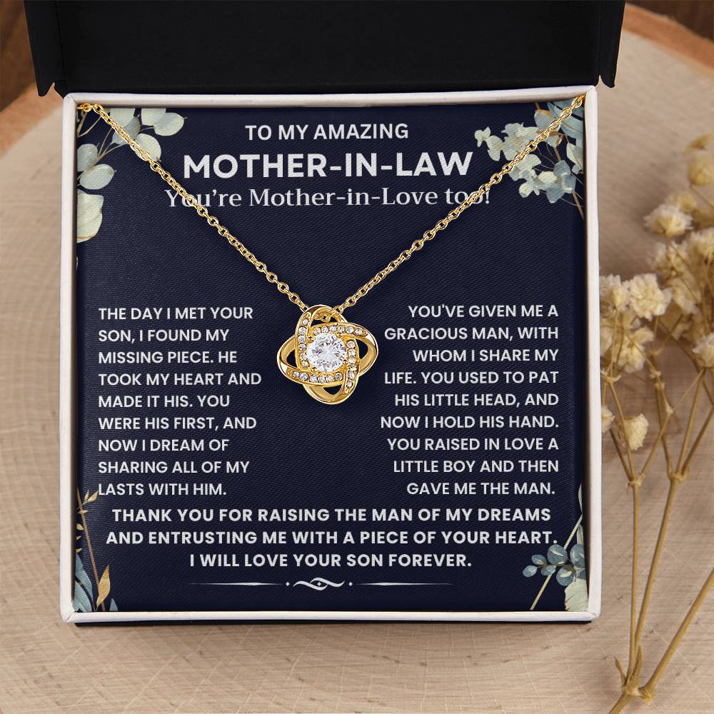 To My Mother In Law - Thank You for Raising The Man of My Dreams - Necklace