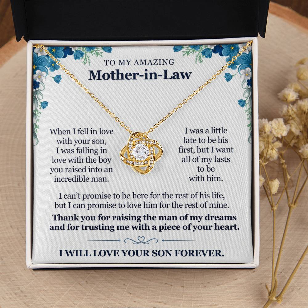 To My Mother-in-Law - Thank You for Raising The Man of My Dreams - Necklace Set