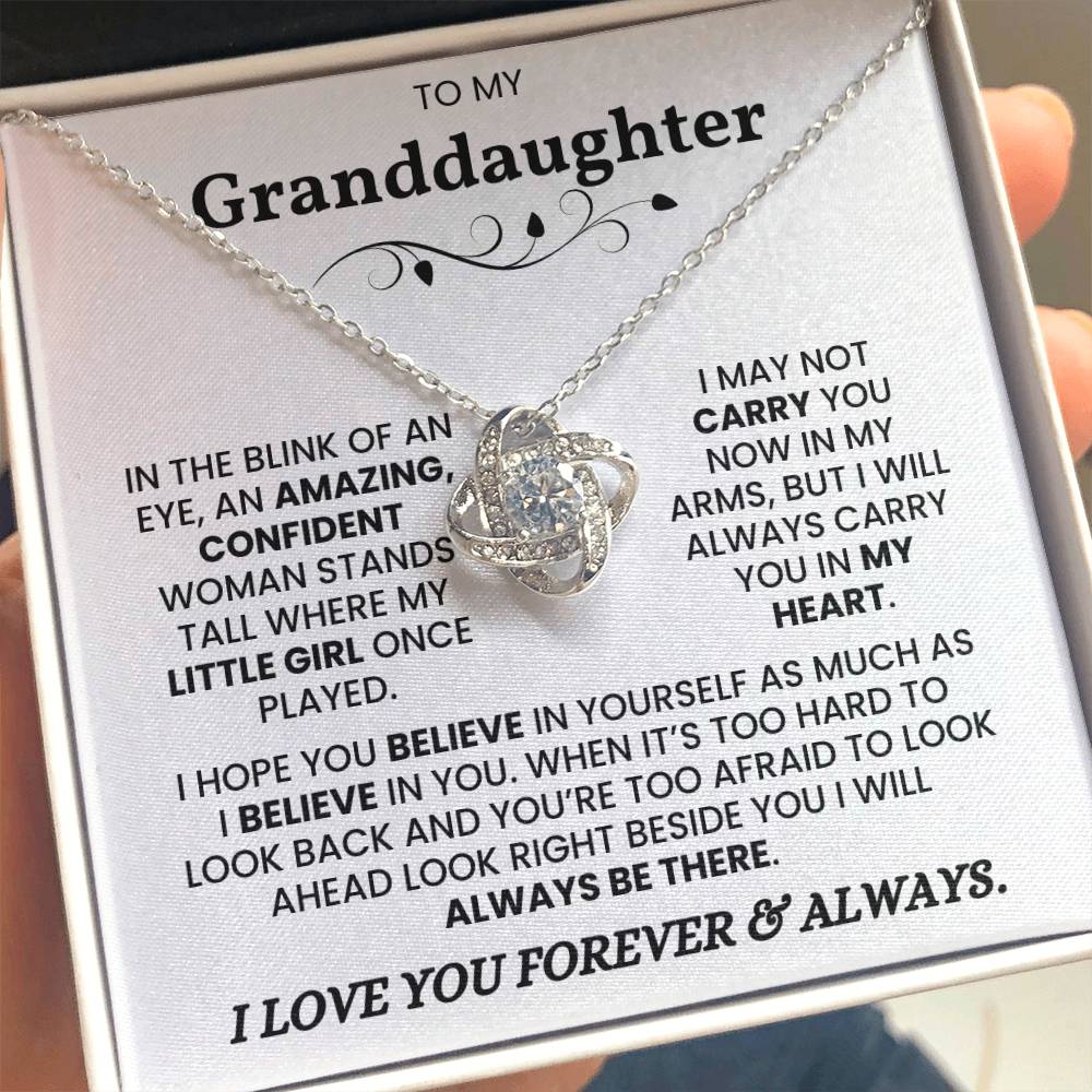 To My Granddaughter - I Will Always Carry You In My Heart - Necklace