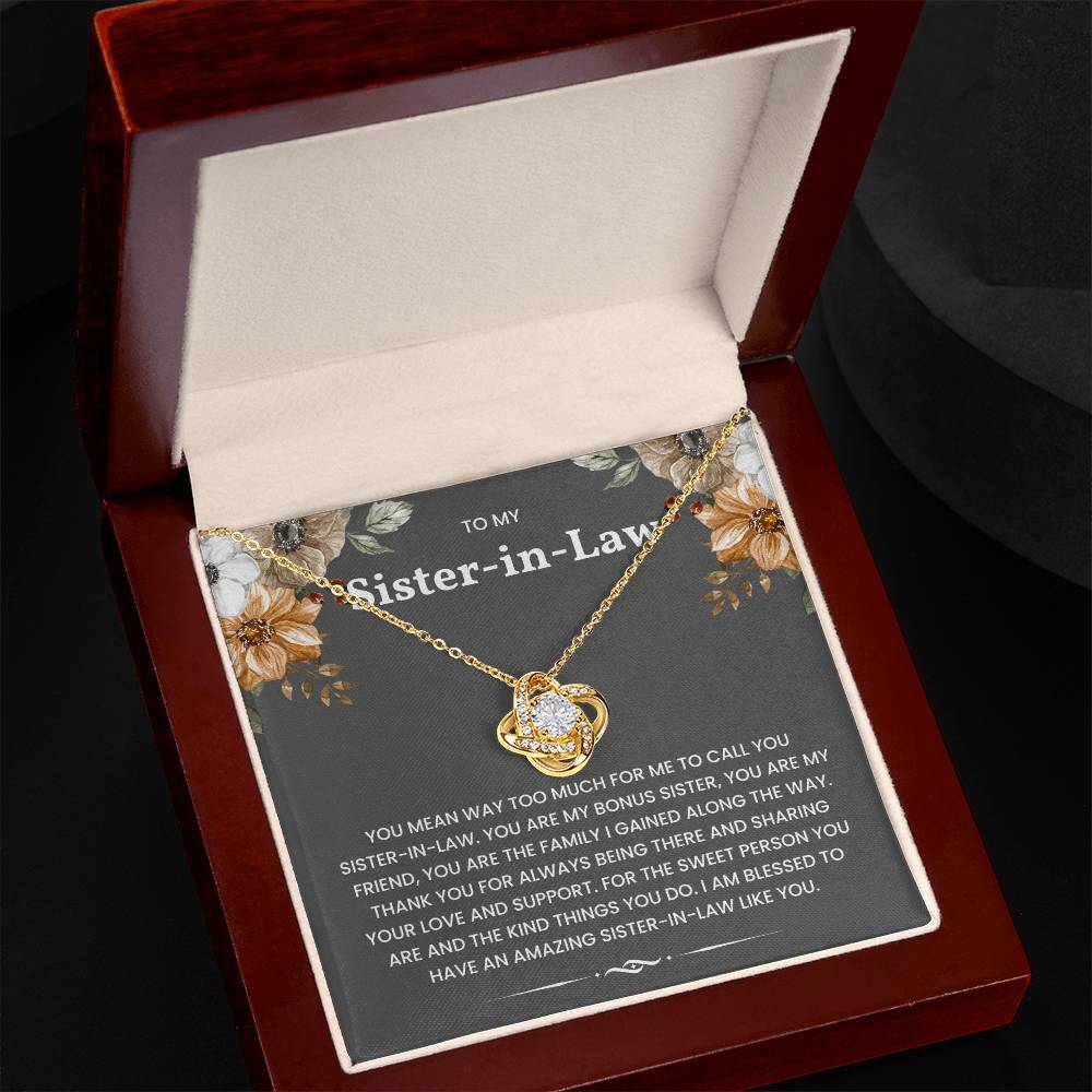 To My Husband's Sister-Loveknot Necklace-You Are More Than A Sister