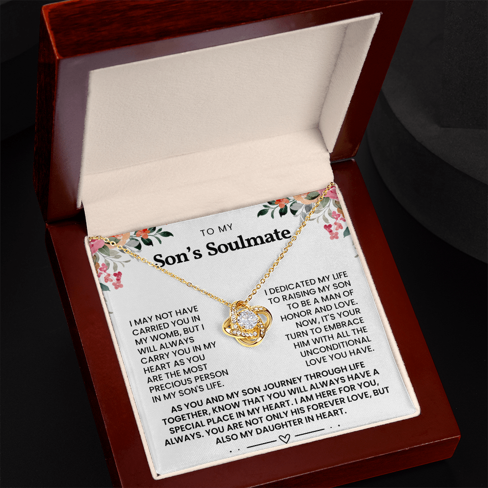 To My Son's Soulmate -Forever Love Necklace- Perfect for Son's Girlfriend, Daughter In Law