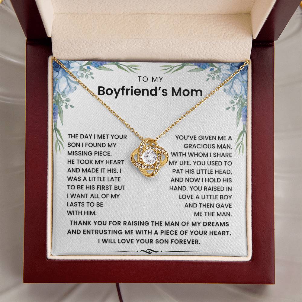 To My Boyfriend's Mom - Thank You for Raising The Man of My Dreams - Necklace