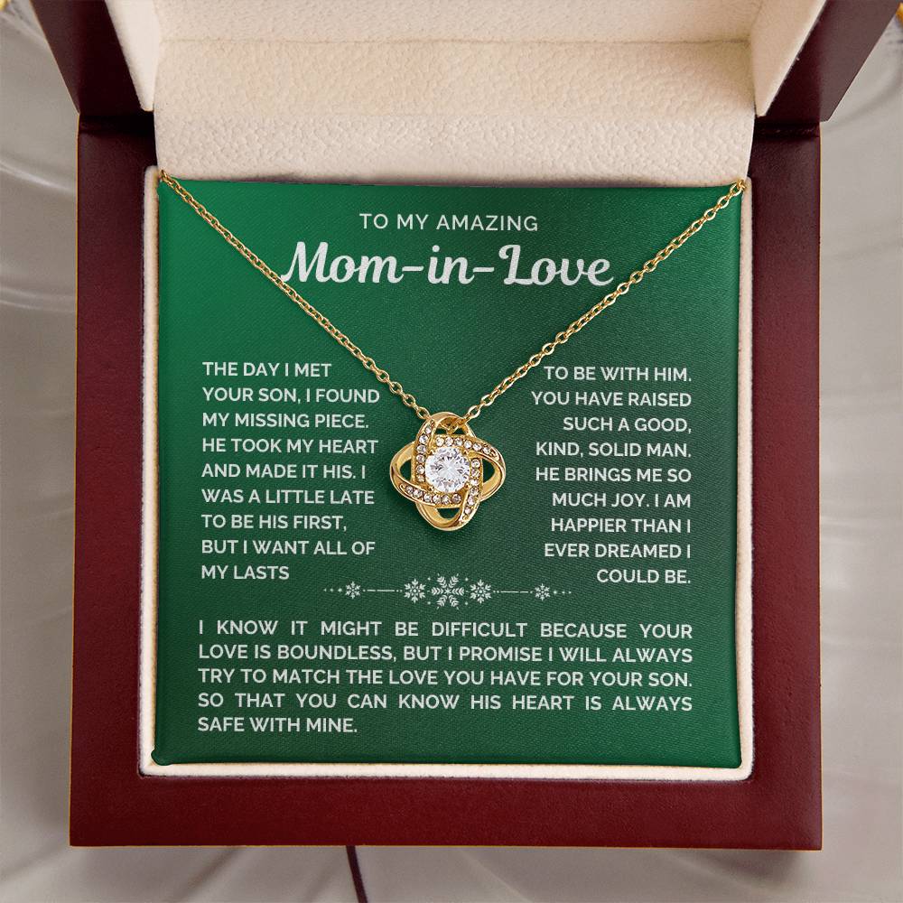 To My Amazing Mom-In-Love-Loveknot Necklace-The Day I Met Your Son