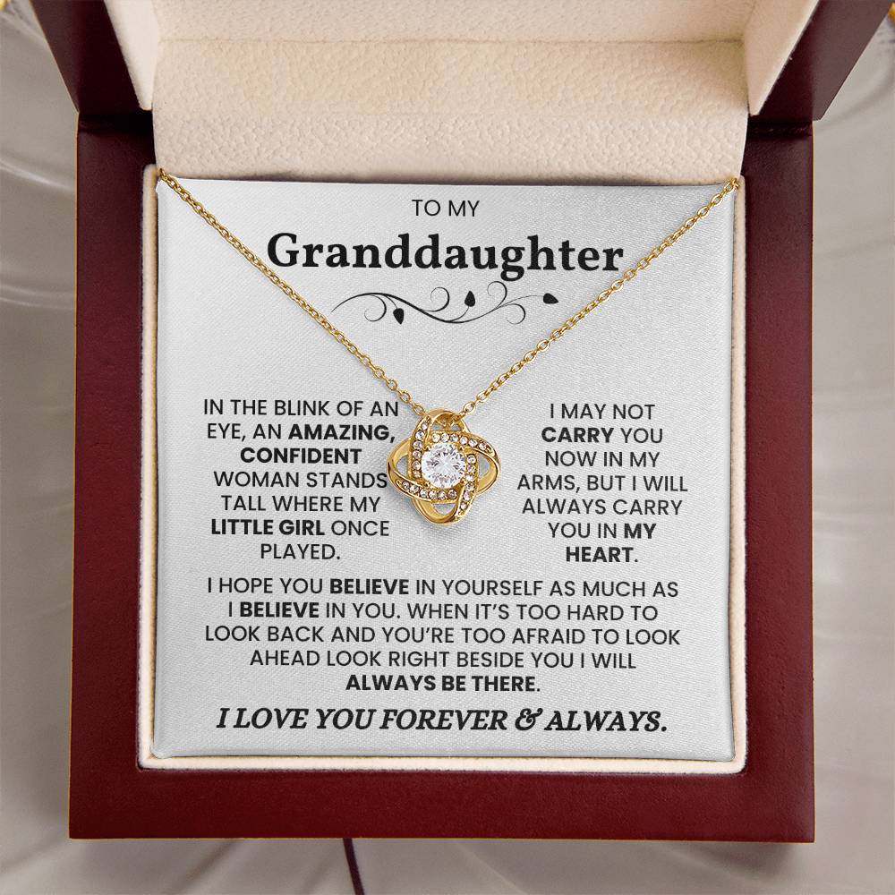 To My Granddaughter - I Will Always Carry You In My Heart - Necklace