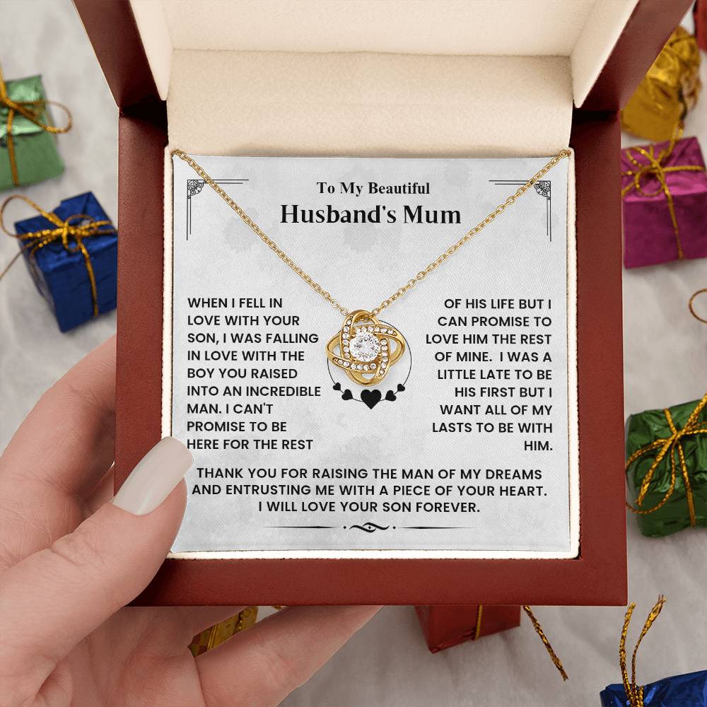 To My Beautiful Husband's Mum- Loveknot Necklace- Mother's Day Gift