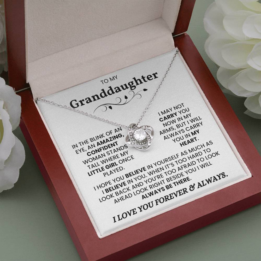 To My Granddaughter - I Will Always Carry You In My Heart - Necklace