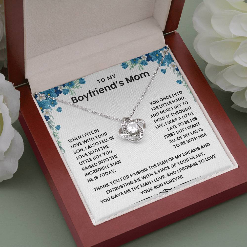 To My Boyfriend's Mom - Thank You for Raising The Man of My Dreams - Necklace Gift Set LX222