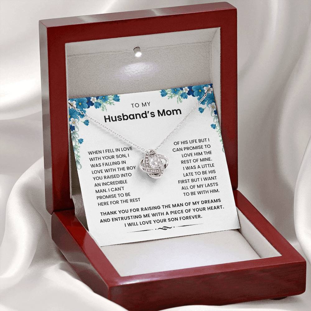 To My Husband's Mom- Loveknot Necklace-All My Lasts To Be With Him