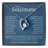 Gift For Soulmate- Stainless Steel Necklace- 14K White Gold Finish