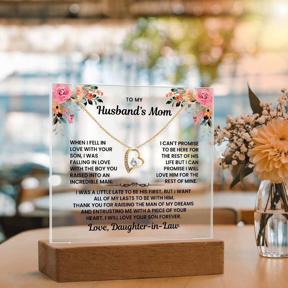 To My Husband's Mom - I Love Your Son Forever - Keepsake Acrylic Bundle