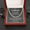 To My Husband-Stainless Steel Cuban Chain- I Love You
