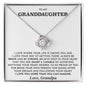 To My Granddaughter-Loveknot Necklace- Always Be Brave
