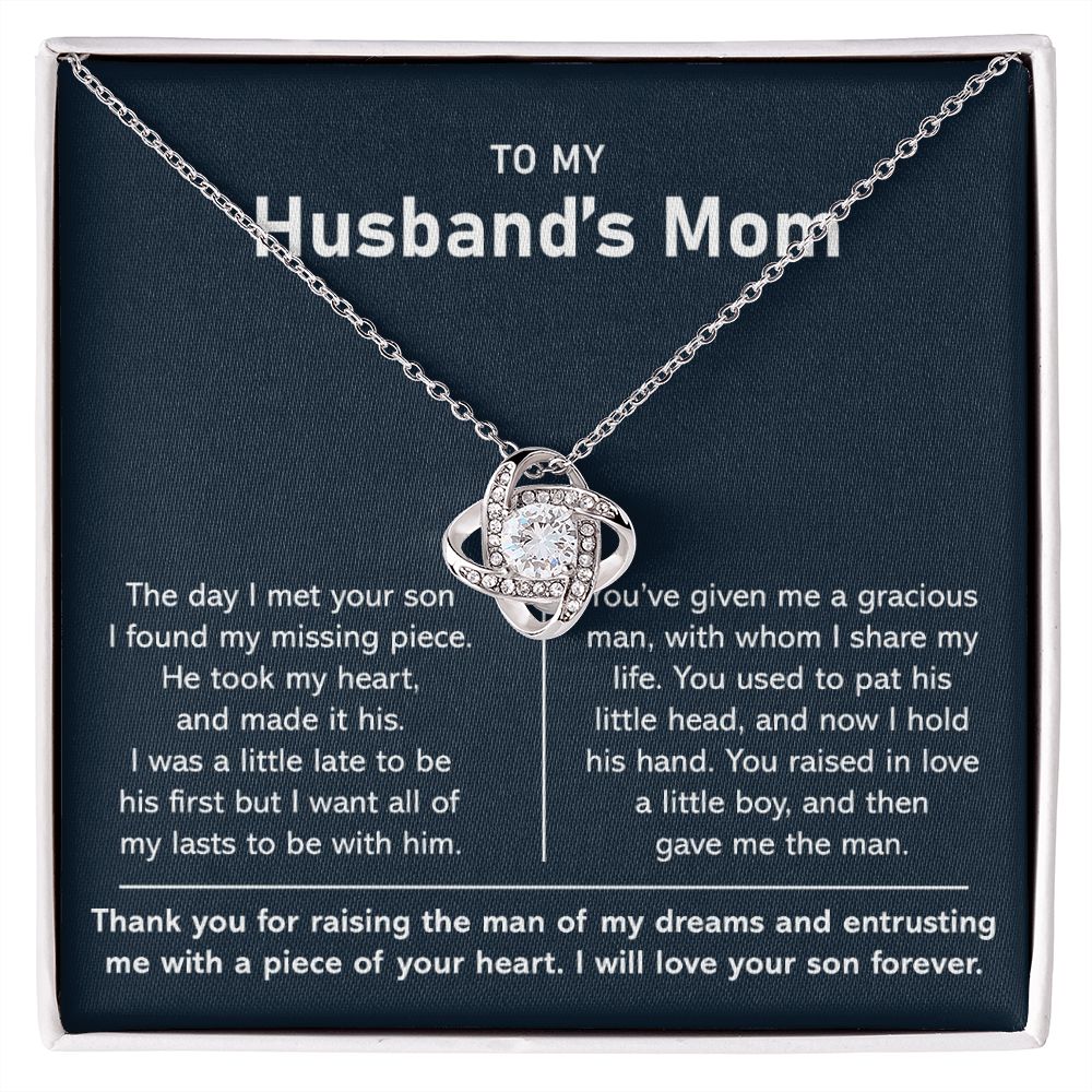 To My Husband's Mom- Loveknot Necklace- I Was A Little Late