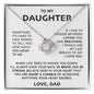 To My Daughter-Loveknot Necklace-Sometimes It's Hard