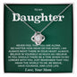 To My Daughter-Loveknot Necklace- Never Feel That