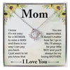 To My Mom- Loveknot Necklace- I Love You