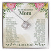 To My Beautiful Mom - Loveknot Necklace-You Have Been