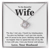 To My Beautiful Wife-Loveknot Necklace- I Love You Forever