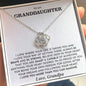 To My Granddaughter-Loveknot Necklace- Always Be Brave