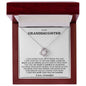 To My Granddaughter-Loveknot Necklace- Always Be Brave
