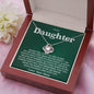 To My Daughter-Loveknot Necklace- Never Feel That