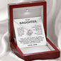 To My Daughter-Loveknot Necklace-Sometimes It's Hard