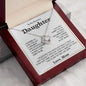To My Daughter-Loveknot Necklace-I Closed My Eyes