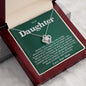 To My Daughter-Loveknot Necklace- Never Feel That