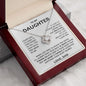 To My Daughter-Loveknot Necklace-Sometimes It's Hard