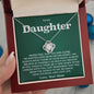 To My Daughter-Loveknot Necklace- Never Feel That