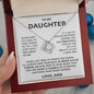 To My Daughter-Loveknot Necklace-Sometimes It's Hard