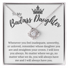 To My Badass Daughter-Loveknot Necklace