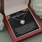To My Unbiological Sister-Loveknot Necklace- Thanks For Being