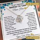 Personalized To My Husband's Mom- Loveknot Necklace Gift Set