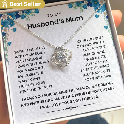 To My Husband's Mom- Loveknot Necklace-All My Lasts To Be With Him