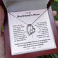 To My Boyfriend's Mom-Forever Love Necklace- I Will Love Your Son Forever