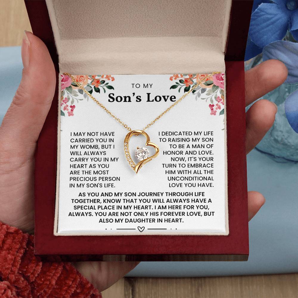 To My Son's Love-Forever Love Necklace- I May Not Have Carried