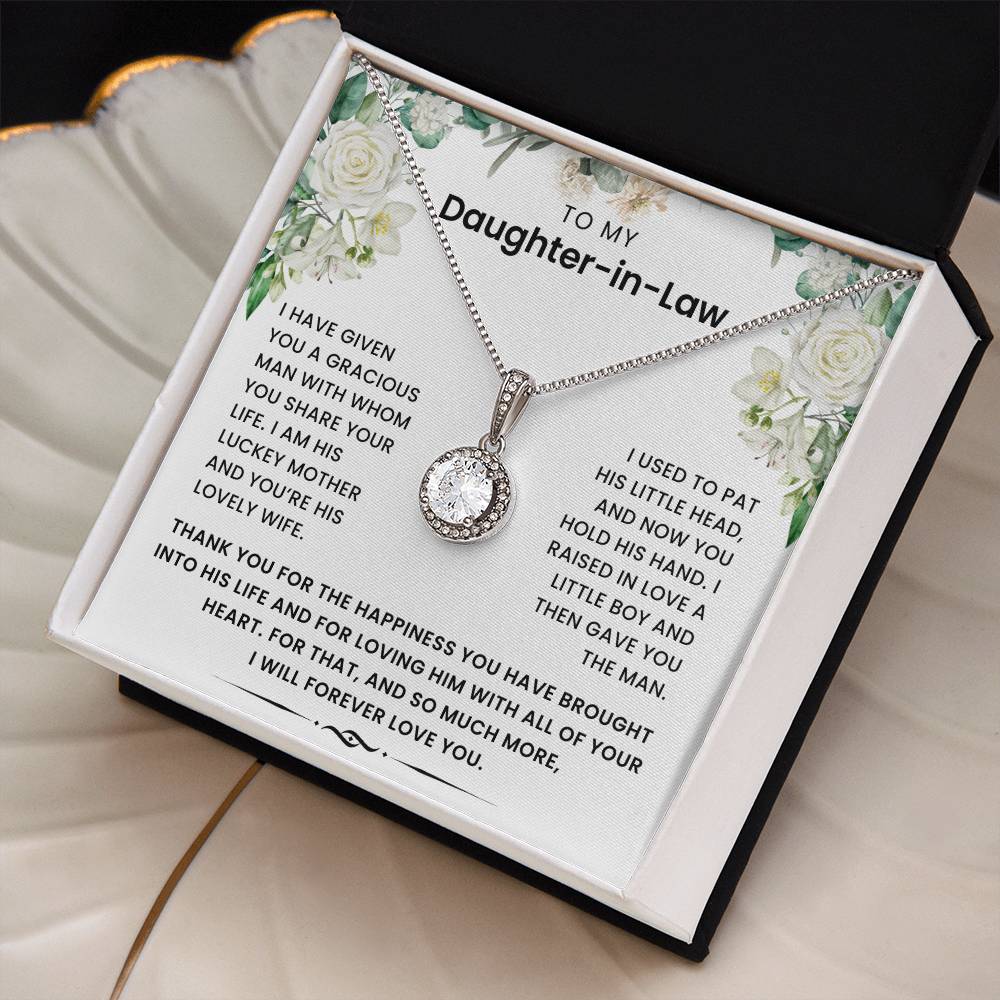 To My Daughter In Law - Thank You The Happiness You Have Brought Into His Life - Necklace