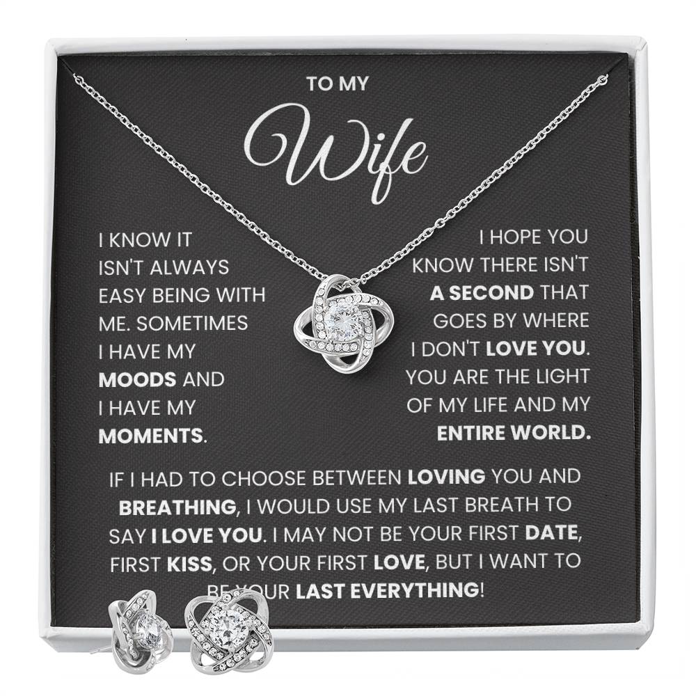 To My Wife- Loveknot Necklace-You Are The Light Of My Life