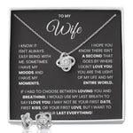 To My Wife- Loveknot Necklace-You Are The Light Of My Life